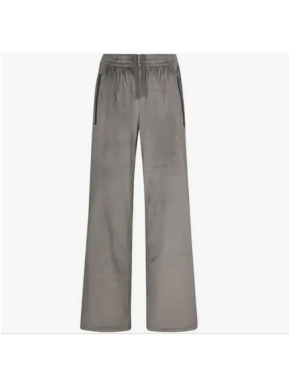 Skims Velour High Waisted Wide Leg Pants in Gunmetal Grey